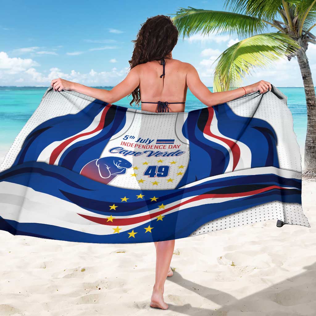 Cape Verde Sarong with Independence Day 5th July Flag Celebration Spirit
