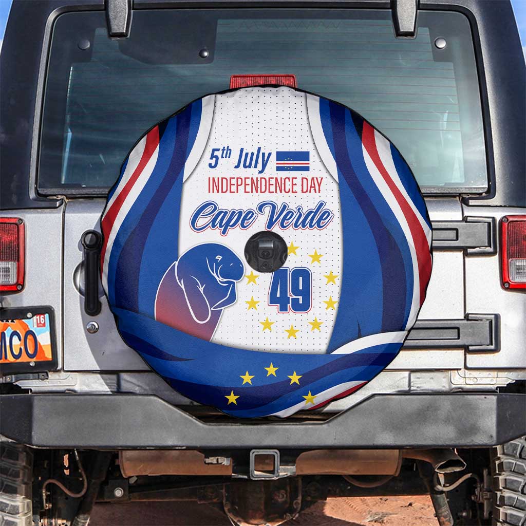 Cape Verde Spare Tire Cover with Independence Day 5th July Flag Celebration Spirit