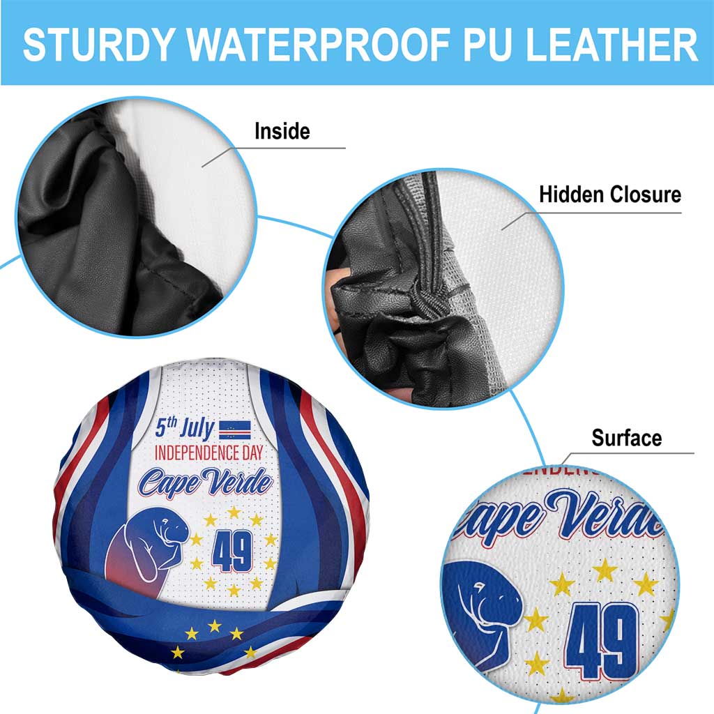 Cape Verde Spare Tire Cover with Independence Day 5th July Flag Celebration Spirit
