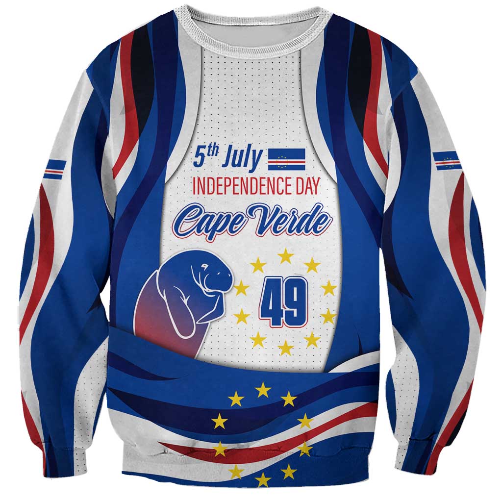 Cape Verde Sweatshirt with Independence Day 5th July Flag Celebration Spirit