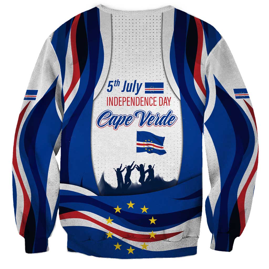 Cape Verde Sweatshirt with Independence Day 5th July Flag Celebration Spirit