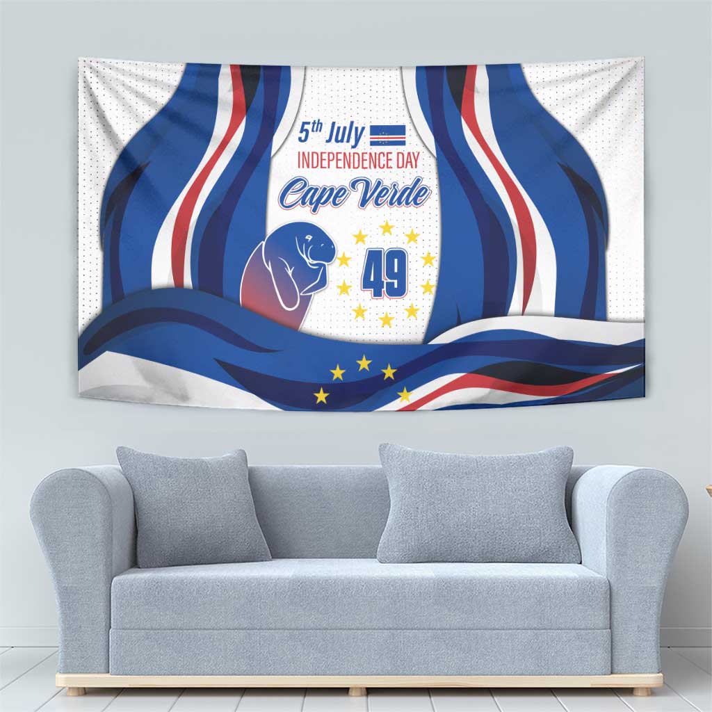Cape Verde Tapestry with Independence Day 5th July Flag Celebration Spirit