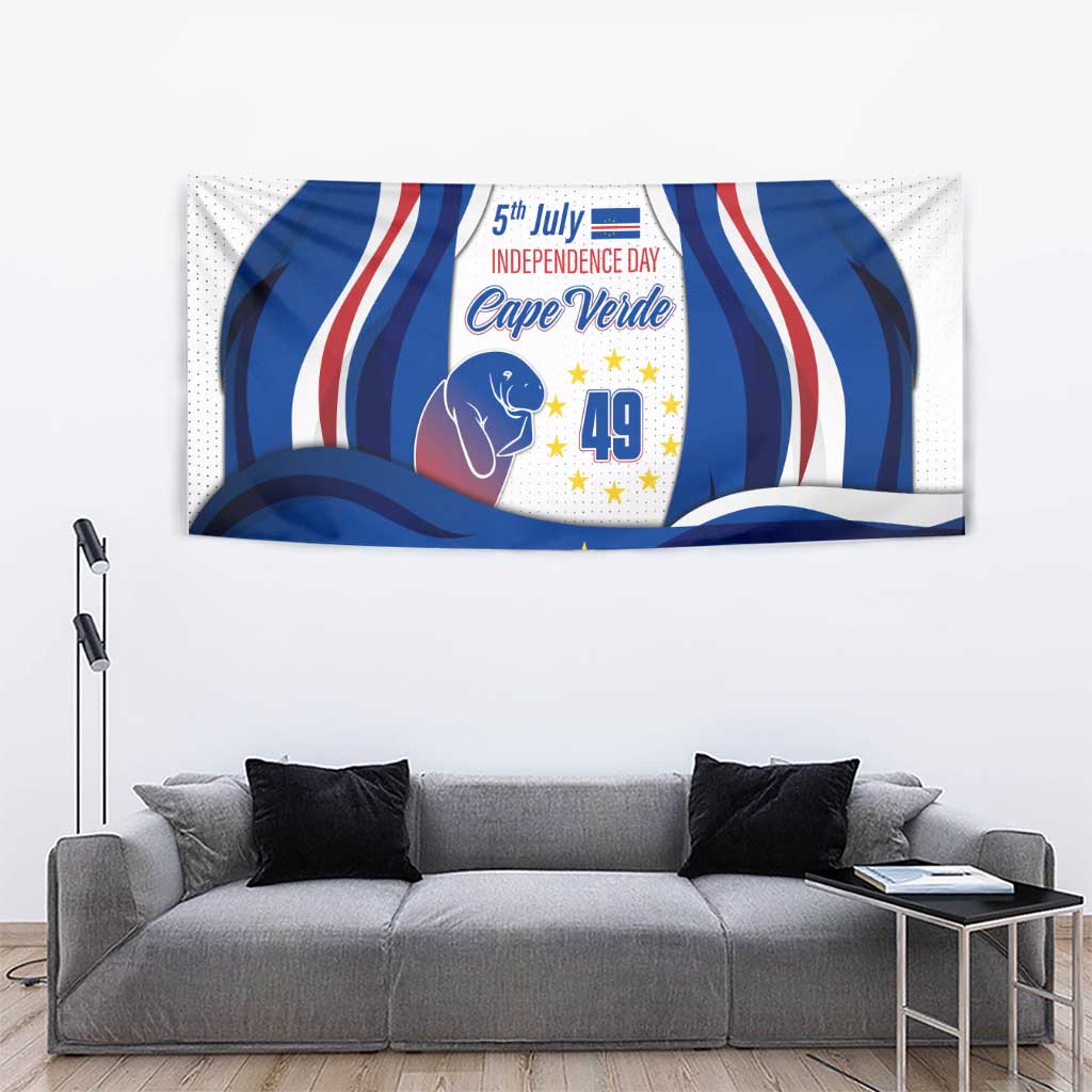 Cape Verde Tapestry with Independence Day 5th July Flag Celebration Spirit