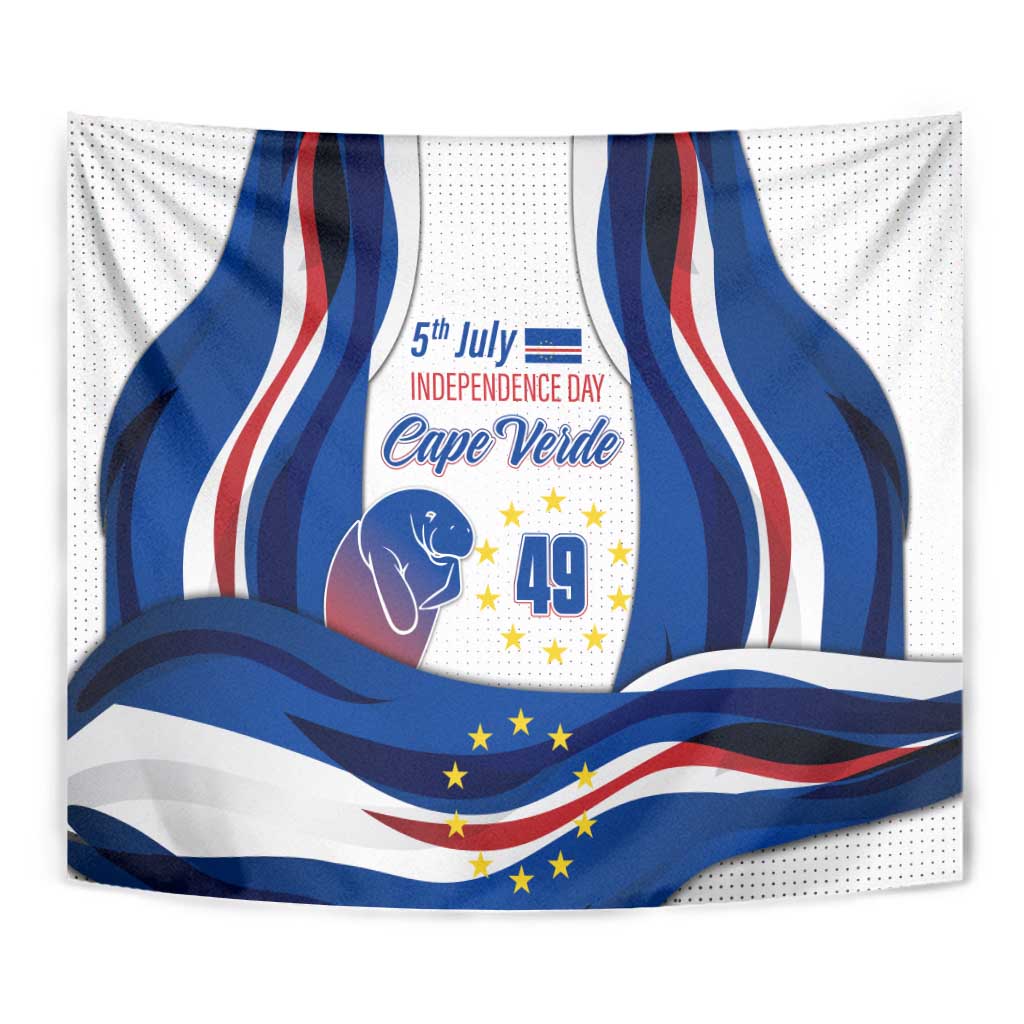 Cape Verde Tapestry with Independence Day 5th July Flag Celebration Spirit