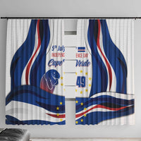 Cape Verde Window Curtain with Independence Day 5th July Flag Celebration Spirit