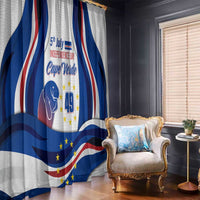 Cape Verde Window Curtain with Independence Day 5th July Flag Celebration Spirit