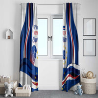 Cape Verde Window Curtain with Independence Day 5th July Flag Celebration Spirit