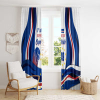 Cape Verde Window Curtain with Independence Day 5th July Flag Celebration Spirit