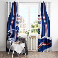 Cape Verde Window Curtain with Independence Day 5th July Flag Celebration Spirit