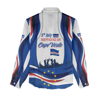 Cape Verde Women Casual Shirt with Independence Day 5th July Flag Celebration Spirit