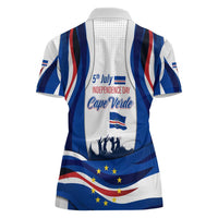 Cape Verde Women Polo Shirt with Independence Day 5th July Flag Celebration Spirit