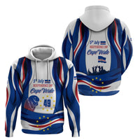 Cape Verde Zip Hoodie with Independence Day 5th July Flag Celebration Spirit