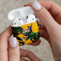 Personalized Brazil Soccer AirPods Case Toucan Football Mascot - Christ the Redeemer - Tropical Floral