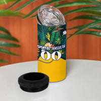 Personalized Brazil Soccer 4 in 1 Can Cooler Tumbler Toucan Football Mascot - Christ the Redeemer - Tropical Floral