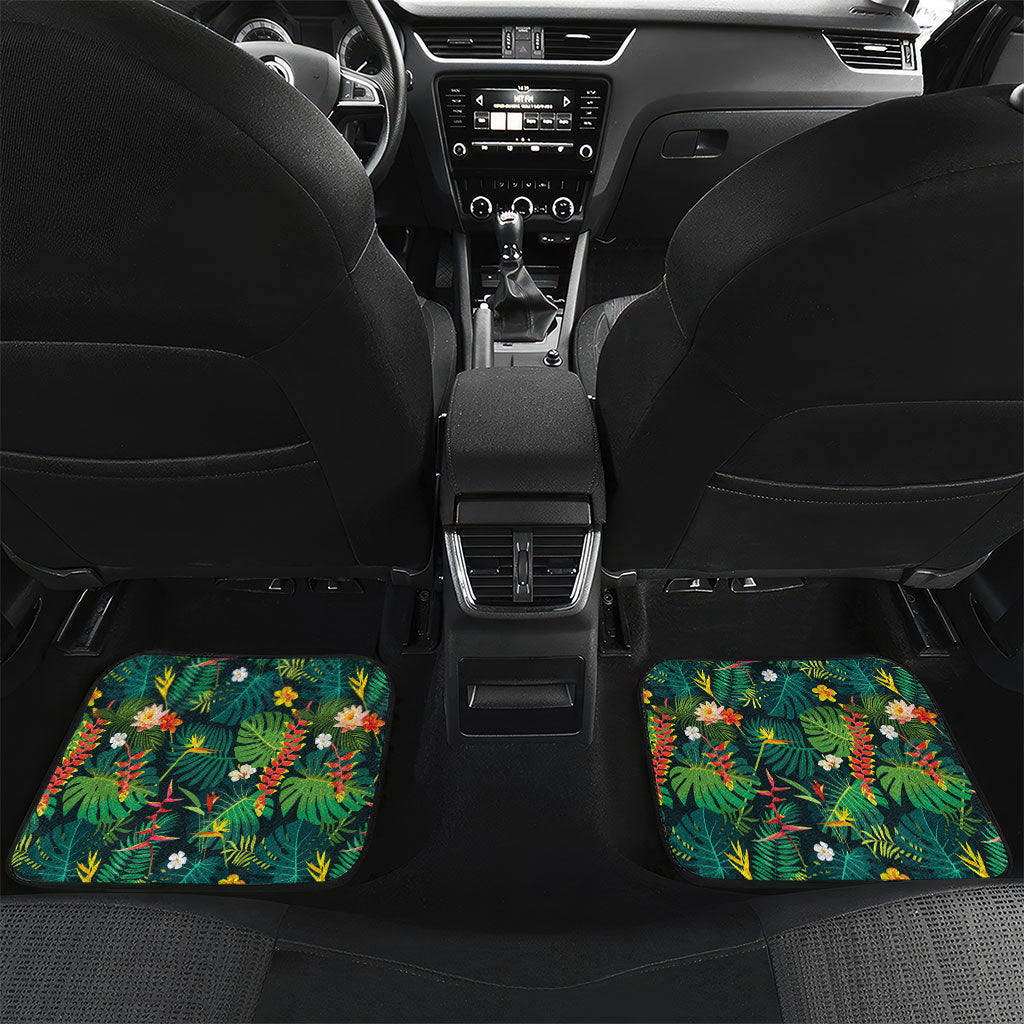 Personalized Brazil Soccer Car Mats Toucan Football Mascot - Christ the Redeemer - Tropical Floral