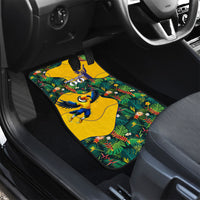 Personalized Brazil Soccer Car Mats Toucan Football Mascot - Christ the Redeemer - Tropical Floral
