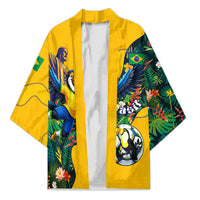 Personalized Brazil Soccer Kimono Toucan Football Mascot - Christ the Redeemer - Tropical Floral