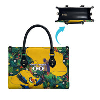 Personalized Brazil Soccer Leather Bag Toucan Football Mascot - Christ the Redeemer - Tropical Floral