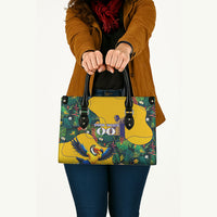 Personalized Brazil Soccer Leather Bag Toucan Football Mascot - Christ the Redeemer - Tropical Floral