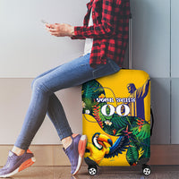 Personalized Brazil Soccer Luggage Cover Toucan Football Mascot - Christ the Redeemer - Tropical Floral