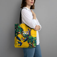 Personalized Brazil Soccer Tote Bag Toucan Football Mascot - Christ the Redeemer - Tropical Floral