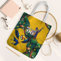Personalized Brazil Soccer Tote Bag Toucan Football Mascot - Christ the Redeemer - Tropical Floral