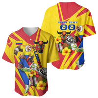 Personalized Colombia Football Vulture Mascot Baseball Jersey Vibrant Barranquilla Carnival Style - Vueltiao Hat And Accordion