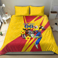 Personalized Colombia Football Vulture Mascot Bedding Set Vibrant Barranquilla Carnival Style - Vueltiao Hat And Accordion
