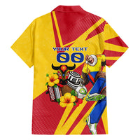 Personalized Colombia Football Vulture Mascot Hawaiian Shirt Vibrant Barranquilla Carnival Style - Vueltiao Hat And Accordion