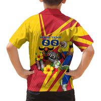 Personalized Colombia Football Vulture Mascot Hawaiian Shirt Vibrant Barranquilla Carnival Style - Vueltiao Hat And Accordion