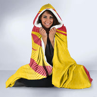 Personalized Colombia Football Vulture Mascot Hooded Blanket Vibrant Barranquilla Carnival Style - Vueltiao Hat And Accordion