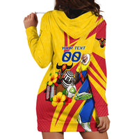 Personalized Colombia Football Vulture Mascot Hoodie Dress Vibrant Barranquilla Carnival Style - Vueltiao Hat And Accordion