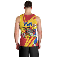 Personalized Colombia Football Vulture Mascot Men Tank Top Vibrant Barranquilla Carnival Style - Vueltiao Hat And Accordion