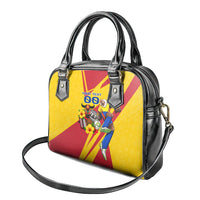 Personalized Colombia Football Vulture Mascot Shoulder Handbag Vibrant Barranquilla Carnival Style - Vueltiao Hat And Accordion