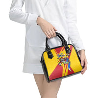Personalized Colombia Football Vulture Mascot Shoulder Handbag Vibrant Barranquilla Carnival Style - Vueltiao Hat And Accordion
