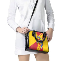 Personalized Colombia Football Vulture Mascot Shoulder Handbag Vibrant Barranquilla Carnival Style - Vueltiao Hat And Accordion