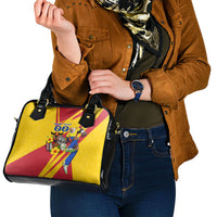 Personalized Colombia Football Vulture Mascot Shoulder Handbag Vibrant Barranquilla Carnival Style - Vueltiao Hat And Accordion