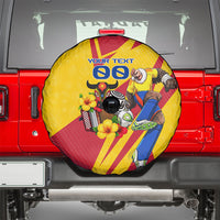 Personalized Colombia Football Vulture Mascot Spare Tire Cover Vibrant Barranquilla Carnival Style - Vueltiao Hat And Accordion