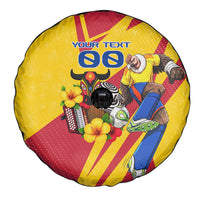 Personalized Colombia Football Vulture Mascot Spare Tire Cover Vibrant Barranquilla Carnival Style - Vueltiao Hat And Accordion