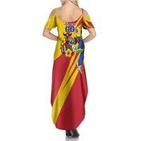 Personalized Colombia Football Vulture Mascot Summer Maxi Dress Vibrant Barranquilla Carnival Style - Vueltiao Hat And Accordion