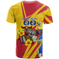 Personalized Colombia Football Vulture Mascot T Shirt Vibrant Barranquilla Carnival Style - Vueltiao Hat And Accordion