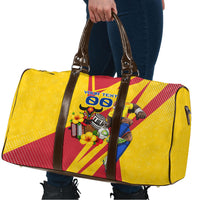 Personalized Colombia Football Vulture Mascot Travel Bag Vibrant Barranquilla Carnival Style - Vueltiao Hat And Accordion