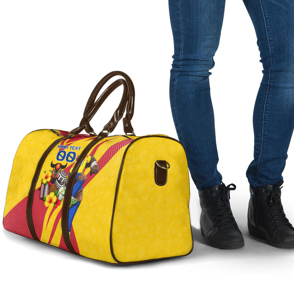 Personalized Colombia Football Vulture Mascot Travel Bag Vibrant Barranquilla Carnival Style - Vueltiao Hat And Accordion