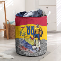 Personalized Colombia Football Laundry Basket Vulture Mascot Sombrero Vueltiao Map
