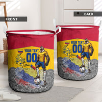 Personalized Colombia Football Laundry Basket Vulture Mascot Sombrero Vueltiao Map