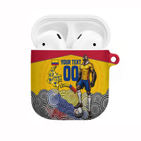 Personalized Colombia Football AirPods Case Vulture Mascot Sombrero Vueltiao Map
