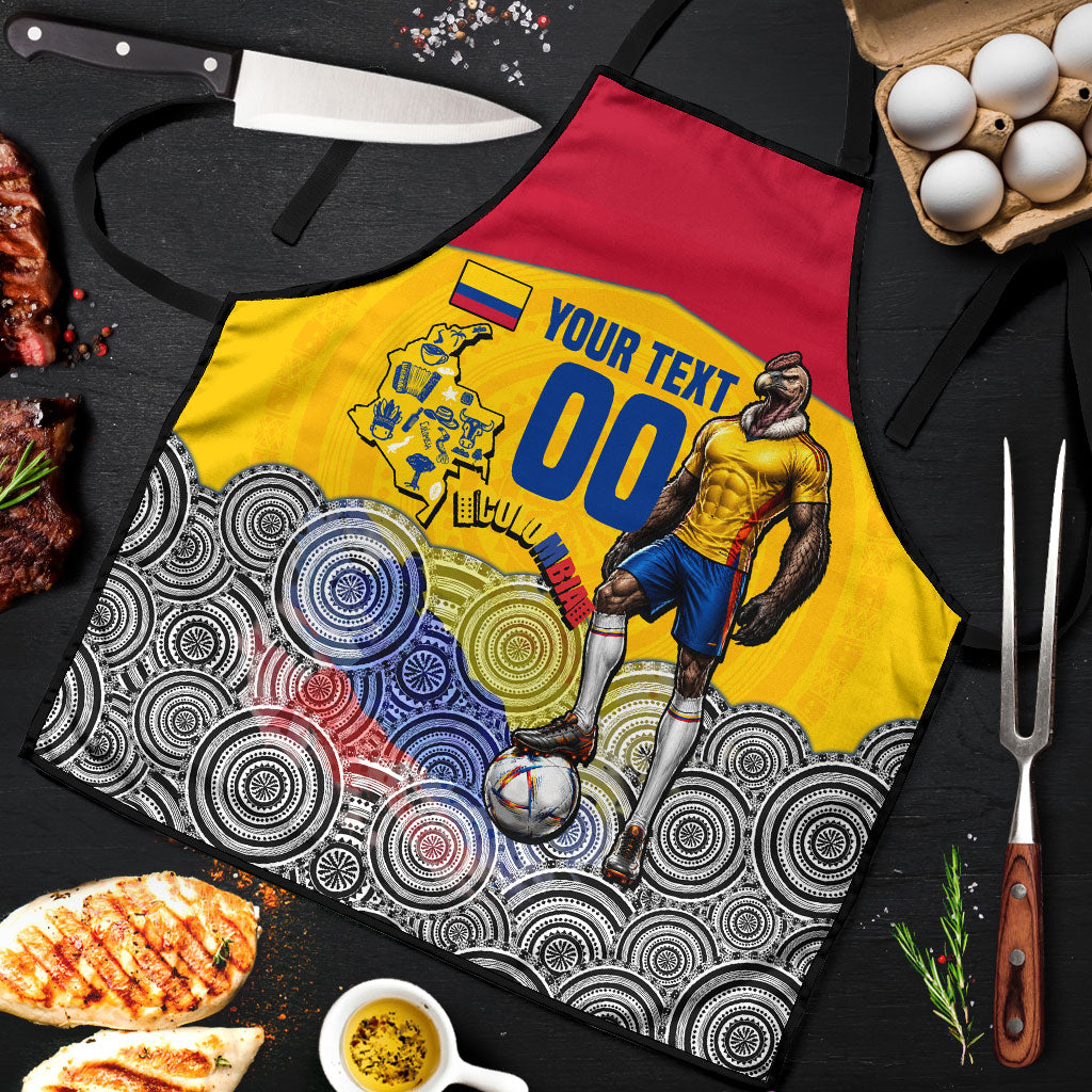 Personalized Colombia Football Apron Vulture Mascot Sombrero Vueltiao Map