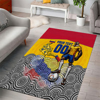 Personalized Colombia Football Area Rug Vulture Mascot Sombrero Vueltiao Map