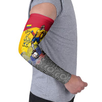 Personalized Colombia Football Arm Sleeves Vulture Mascot Sombrero Vueltiao Map