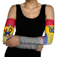 Personalized Colombia Football Arm Sleeves Vulture Mascot Sombrero Vueltiao Map